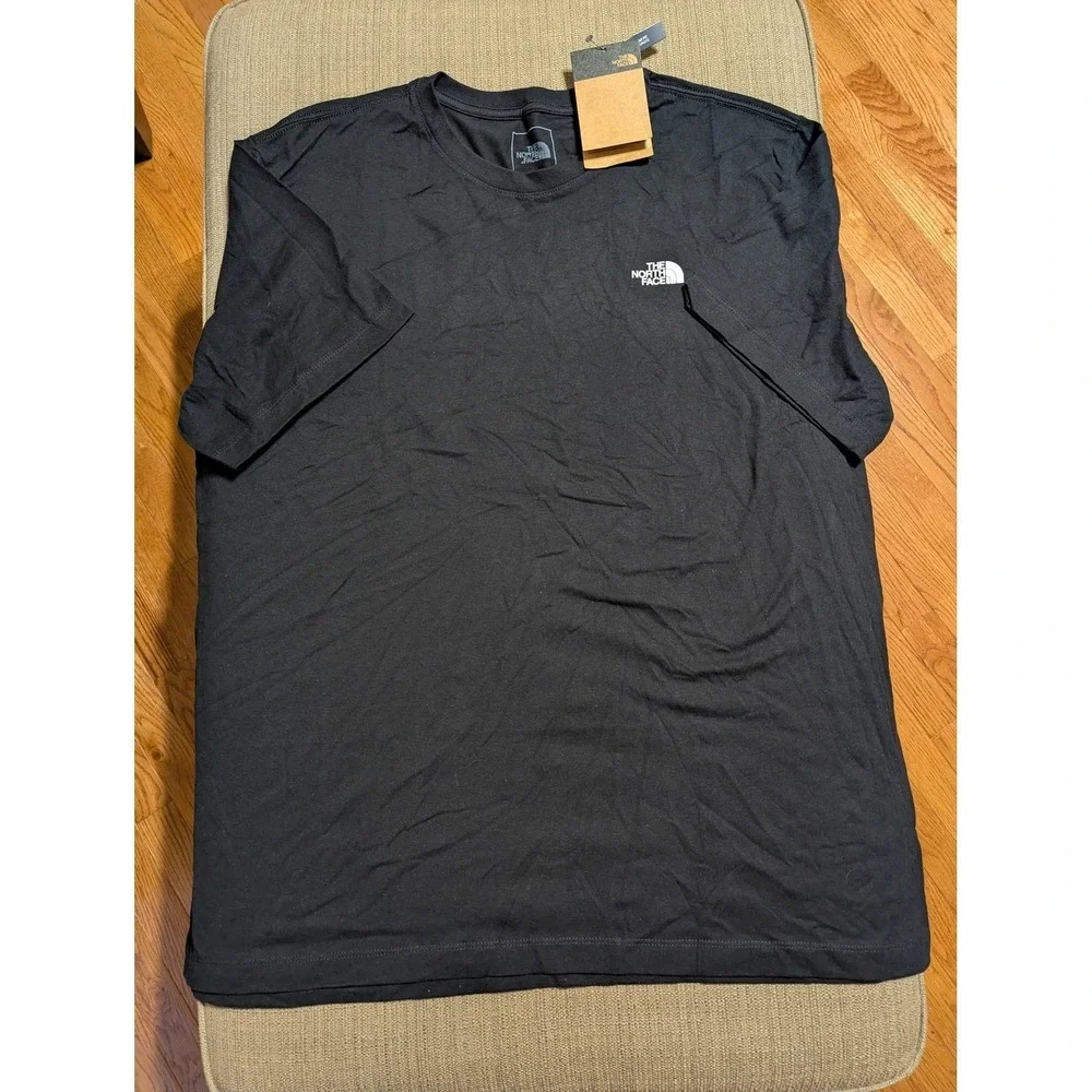NWT The North Face Mens XXL Low Read Short Sleeve Tee Black Crewneck T-Shirt